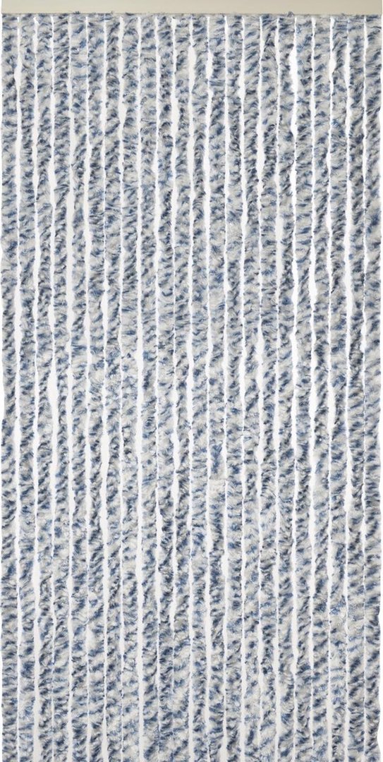 Vliegengordijn-kattenstaart- 100x240 cm blauw/grijs/wit mix in doos